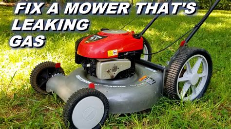 gas leaking from lawn mower carburetor|10 Reasons Your Lawn Mower is Leaking Gas